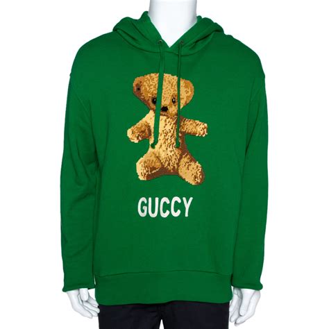 gucci green bear hoodie|gucci dragonfly hoodie.